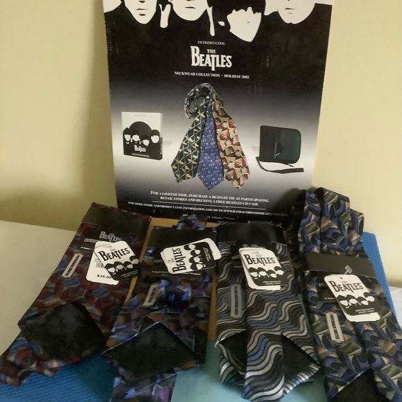 Beatles Neckties Lot of 4 New with Tags! - Picture 2 of 2